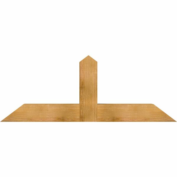 Ekena Millwork Portland Rough Sawn Timber Gable Bracket, Western Red Cedar, 60"W x 22"H x 6"D x 6"F, 9/12 Pitch GBW060X22X0606POR00RWR - main